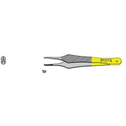 Adson Dissecting Forceps Tungsten Carbide Jaws 1:2 Teeth 120mm Straight