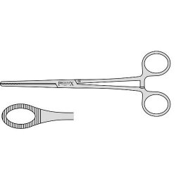 Foerster Dressing And Sponge Holding Forceps With Serrated Jaws And Box Joint 240mm Straight