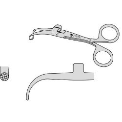 Robin Anchoring Towel Clip With A 13mm Dia Clip And Screw Joint Including Non-Tearing Serrated Ends 130mm Curved