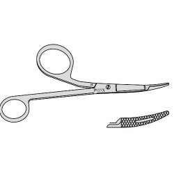 Gillies Needle Holder With Left Hand Scissor And Screw Joint 160mm Curved