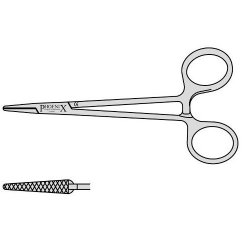 Nievert Needle Holder With Offset Ring For Thumb And Box Joint 130mm Straight
