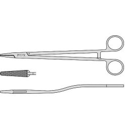 Sims Needle Holder With Curved Shanks And Box Joint 190mm Straight