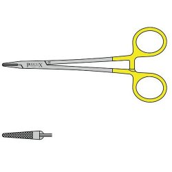 DeBakey Needle Holder With Tungsten Carbide Jaws And Box Joint 200mm Straight