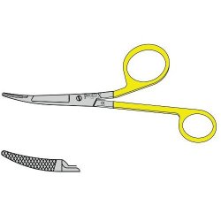 Gillies Needle Holder Tungsten Carbide Jaws And Box Joint With Right Hand Scissors 160mm Curved