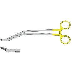 Stratte Needle Holder With Tungsten Carbide Jaws And Curved Shanks 230mm Curved