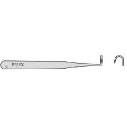 Aneurysm Needle With Oval Handle And Curved To Right 130mm