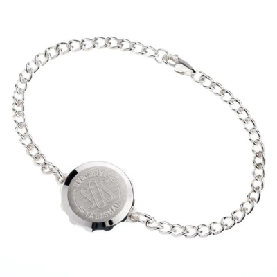 SOS Talisman Ornate Ladies Sterling Silver Medical ID Bracelet