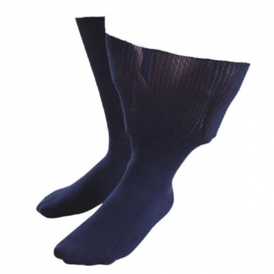 IOMI FootNurse Navy Men's Size 12-14 Socks for Swollen Feet (1 Pair)