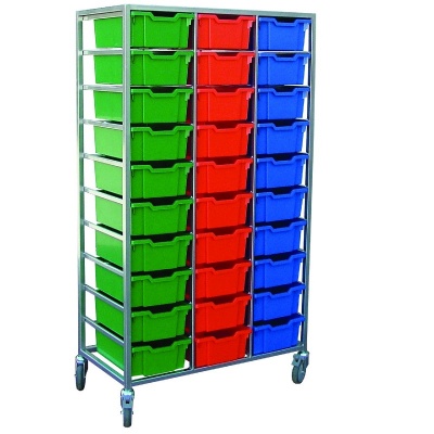 Mobile 30-Tray Storage Trolley