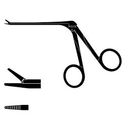 Hartmann Aural Forceps Crocodile Action With Extra Fine Serrated Jaw And Black Finish 70mm Shoulder Length