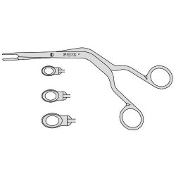 Luc Nasal Turbinate Forceps Oval Medium With Screw Joint And Angled Shanks 180mm