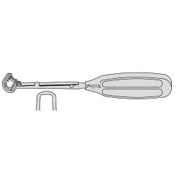 St Clair Thomson Adenoid Curette Size 0 With Cage And Metal Handle 220mm