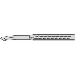 Silver Nasal Chisel Curved To Right With Side Probe Guard 180mm