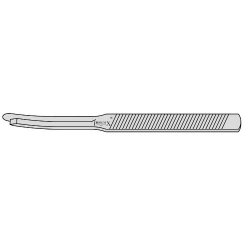 Silver Nasal Chisel Curved To Left With Side Probe Guard 180mm