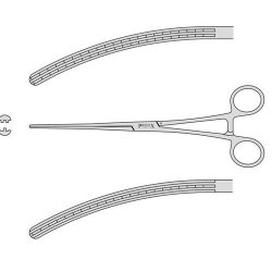 Doyen Intestinal Clamp With Atraumatic Jaw Blades And Box Joint 230mm Curved 230mm Curved