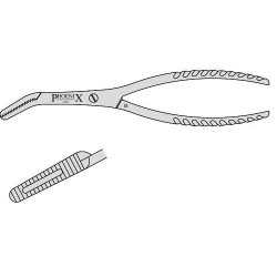 Sequestrum Forceps With Angled Jaws And A Screw Joint 190mm Angled
