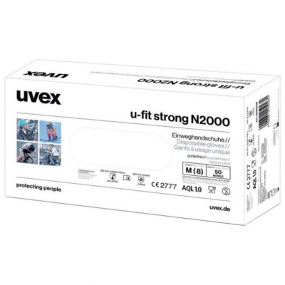 Uvex U-Fit Strong N2000 Reinforced Disposable Nitrile Gloves 60962