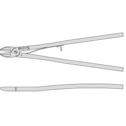 Bethune Rib Shears Long Handled With Curved Blades 340mm