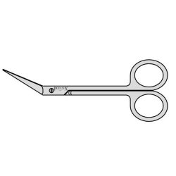 Iris Scissors Fine Pointed Angled To One Side 115mm Angled (Pack of 10)