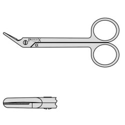 Universal Scissors For Ligature And Wire Cutting 115mm Angled