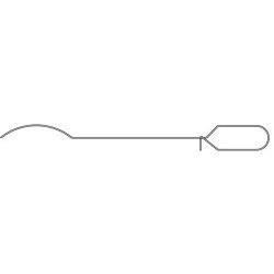 Foley Catheter Introducer Curved With A 2mm Diameter Tip 430mm