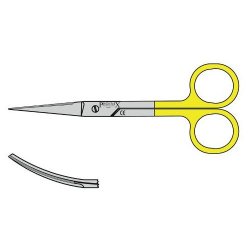 Dressing and Stitch Scissors With Tungsten Carbide Jaws Sharp / Sharp 180mm Curved
