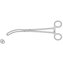 Teale Uterine Vulsellum Forceps Curved With 3 Into 4 Teeth And A Box Joint 230mm Curved