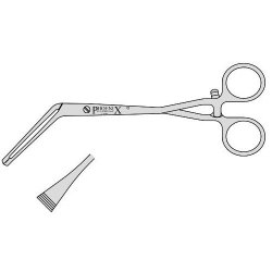 Green Armytage Uterine Dressing Forceps Angled Ends With Wide Serrated Jaws And A Screw Joint 210mm Angled