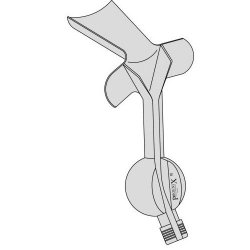 Auvard Vaginal Speculum Tapered Blade 80mm x 45mm Tapering To 40mm With A Fixed Weight And A Chrome Plate Finish