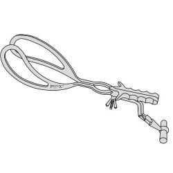 Barnes Neville Obstetric Forceps With Axis Traction Rod (Neville Barnes) 370mm