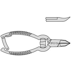 Concave Nail Nipper With Screw Joint And Barrel Spring 140mm Curved