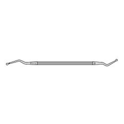 Double Ended Swan Neck Probe With Round / Spoon Head 155mm Angled