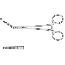 Fickling Artery Forceps Angled 1 Into 2 Teeth And Box Joint 180mm Angled