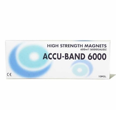 Accu-Band Gold 6000 Gauss Press Acupressure Magnets (12 Pack)