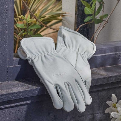 Briers Ultimate Lined Thorn-Resistant Cream Leather Gardening Gloves