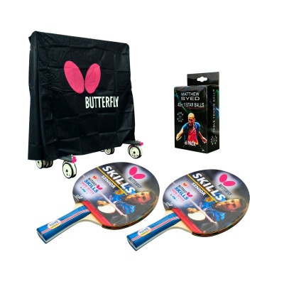 Butterfly Indoor Deluxe Table Tennis Pack for 2 Players with Cover