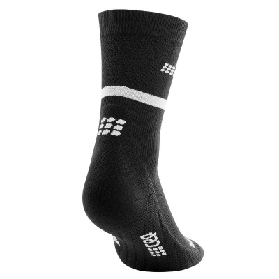 CEP Black Mid-Cut Compression Running Socks For Men