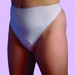Ladies High Leg Brief With Built In Pad