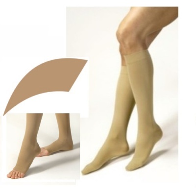 JOBST Classic Unisex RAL Class 2 Sand Knee-High Compression Stockings with Open Toe