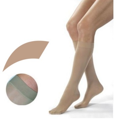 JOBST Opaque Compression Class 1 (18 -  21mmHg) Knee High Amber Closed Toe Compression Garment