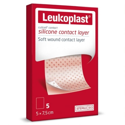 Leukoplast Cuticell Contact Soft Silicone Wound Dressings (Pack of Five)
