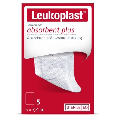 Leukoplast Leukomed Absorbent Wound Dressing 5 x 7.2cm (Pack of 5)