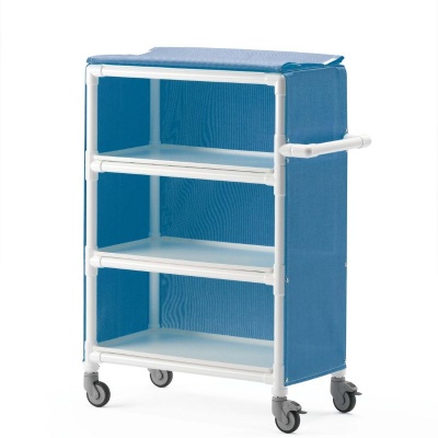 MIP MLC Clean Linen Cart with Cover (Blue)