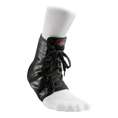 McDavid Laced Ankle Support Brace with Stays and Removable Medical Inserts (Black)
