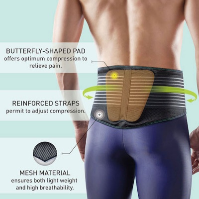 Oppo Health Back Support Brace with Lumbar Pad (RW500)
