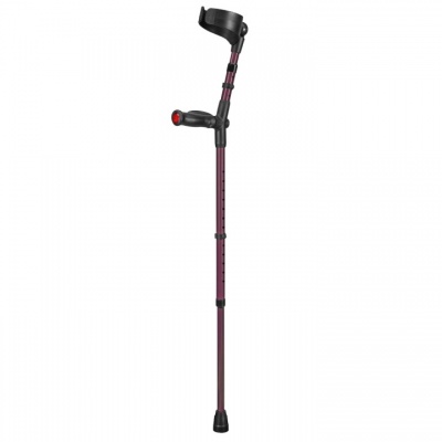 Ossenberg Aubergine Closed-Cuff Comfort-Grip Double Adjustable Forearm Crutch (Left Hand)