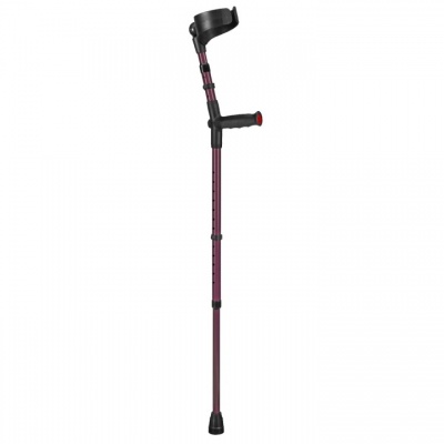Ossenberg Aubergine Closed-Cuff Soft-Grip Double Adjustable Forearm Crutch