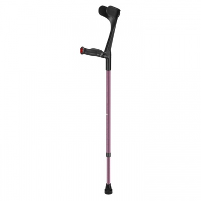 Ossenberg Aubergine Open-Cuff Comfort-Grip Adjustable Crutch (Left Hand)