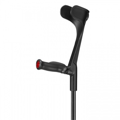 Ossenberg Black Open-Cuff Comfort-Grip Adjustable Crutch (Left Hand)