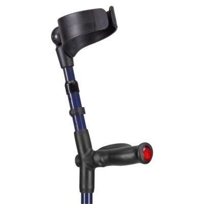Ossenberg Blue Closed-Cuff Comfort-Grip Double Adjustable Forearm Crutch (Right Hand)